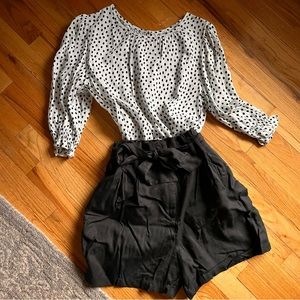 Fashion Jackson x the drop polka dot puff sleeve top